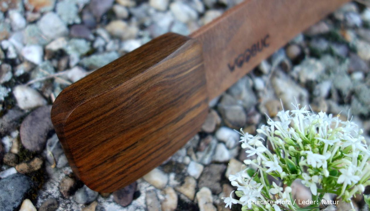 Chacate-Holz-Lederguertel Herren v1v4-Sandalwood